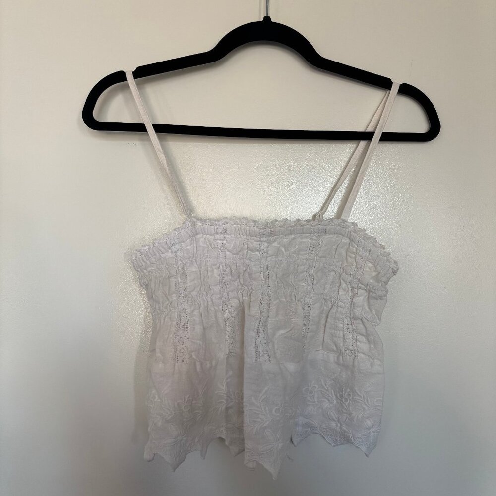 Sim & Sam Boho Top in White
